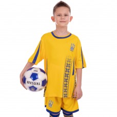 Форма футбольна дитяча PlayGame Україна Чемпіонат світу 2018, розмір S-24, зріст 125-135, жовтий, код: CO-3900-UKR-18_S-24Y