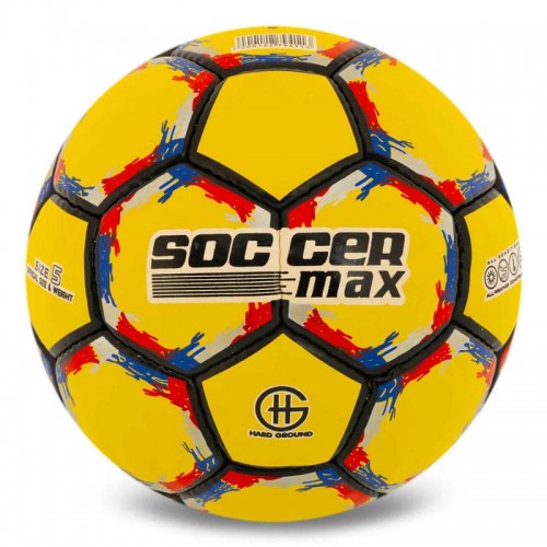 М"яч футбольний Soccermax №5 PU, жовтий, код: FB-6525_Y