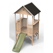 Дитячий ігровий будиночок Exit Panorama 300 з гіркою, з деревини кипариса, код:  50.52.03.00