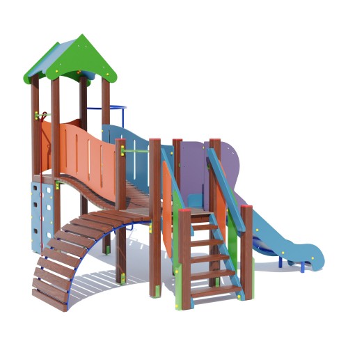 Дитячий ігровий комплекс Miros “Гномік” 4290x3630x3260 мм, код: DIO707.2 Дитячий ігровий комплекс Miros “Гномік” 4290x3630x3260 мм, код: DIO707.2