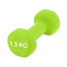 Гантель вінілова PowerPlay 1х1,5 кг, зелений, код: PP_4103_1,5kg