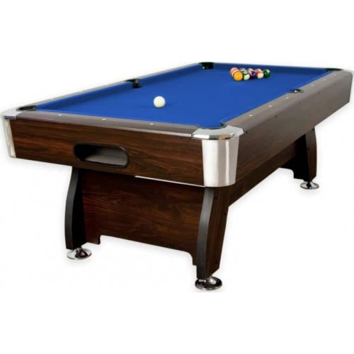 Більярдний стіл GamesPlanet 7 футів + аксесуари для більярду темно коричневий-синій, код: M-10872326-IN Більярдний стіл GamesPlanet 7 футів + аксесуари для більярду темно коричневий-синій, код: M-10872326-IN