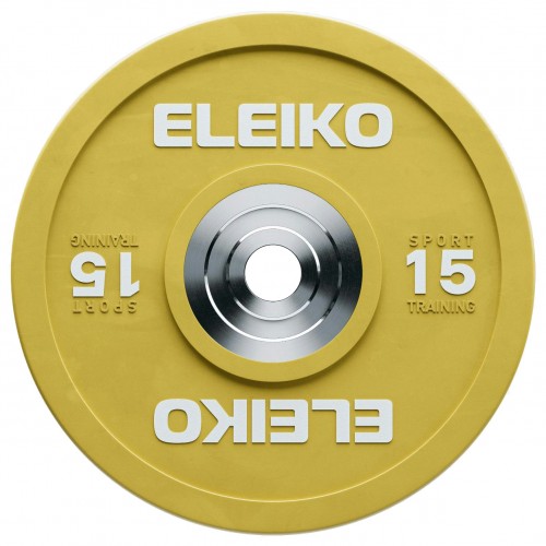 Диск тренувальний Eleiko Sport Training 15 кг, жовтий, код: 3062910-15-IA Диск тренувальний Eleiko Sport Training 15 кг, жовтий, код: 3062910-15-IA