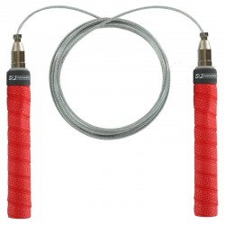 Скакалка швидкісна кросфіт з підшипником і сталевим тросом FitGo Proesce 3 м, червоний, код: FI-1945_R Скакалка швидкісна кросфіт з підшипником і сталевим тросом FitGo Proesce 3 м, червоний, код: FI-1945_R