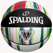 М"яч баскетбольний Spalding Marble Ball №7, чорний-білий-червоний, код: 689344406558