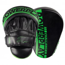 Лапи боксерські PowerPlay PU, пара, чорний-зелений, код: PP_3041_Green Лапи боксерські PowerPlay PU, пара, чорний-зелений, код: PP_3041_Green
