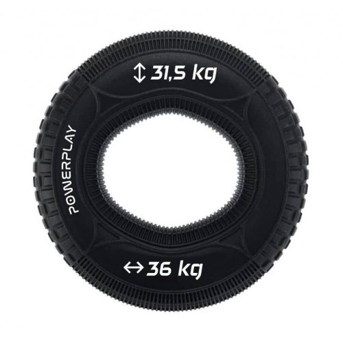 Еспандер кистьовий силіконовий PowerPlay Hand Grip Loops Hard 31.5-36 кг, чорний, код: PP_4330_Black_(31.5-36kg)