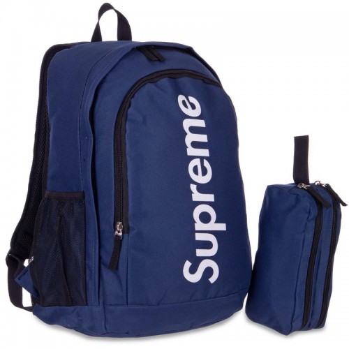 Рюкзак міський Supreme з пеналом, темно-синій, код: 214_DBL