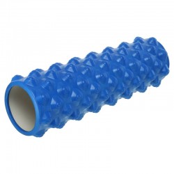 Ролер масажний циліндр (ролик мфр) FitGo Grid Rumble Roller, 450x140 мм, синій, код: FI-9395_BL