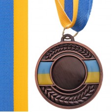Заготівля медалі спортивної PlayGame Ukraine бронза, код: C-3242_B-S52