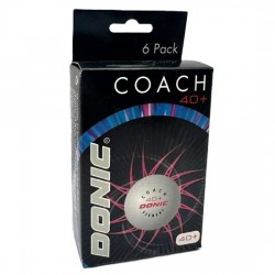 Кульки для настільного тенісу Donic Coach, 40+мм, 6шт, білий, код: DC6-WS