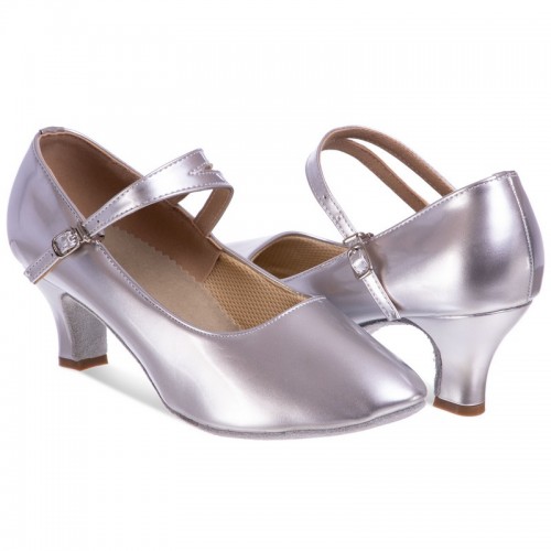 Взуття для бальних танців жіноче Zelart Стандарт, розмір 36 (22,5см), срібний, код: DN-3673_36GR