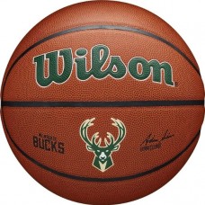 М"яч баскетбольний Wilson NBA Team Alliance BSKT Mil Bucks 295 №7, коричневий, код: 194979034330