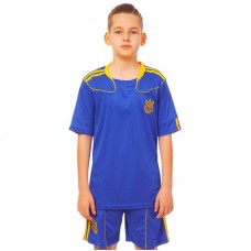Форма футбольна дитяча PlayGame Україна M-26, зріст 135-145, синій, код: CO-1006-UKR-12_MBL