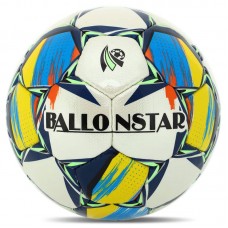 М"яч футбольний Ballonstar Crystal №5 PU, білий-блакитний, код: BC-8166_N