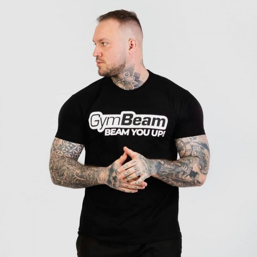 Футболка чоловіча GymBeam Beam L, чорний, код: 122734-GB