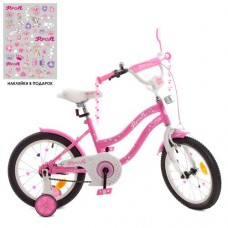 Велосипед дитячий Profi Kids Star рожевий, d=16, код: Y1691-MP