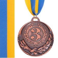 Медаль спортивная с лентой PlayGame Zing бронза, код: C-4334-B