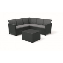 Комплект садових меблів Keter Emma 5 seater Corner, сірий, код: 8711245156019-TE