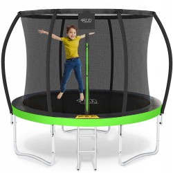 Батут із внутрішньою сіткою 4Fizjo Pro 8FT 252 см, чорний-зелений, код: P-5907739314161