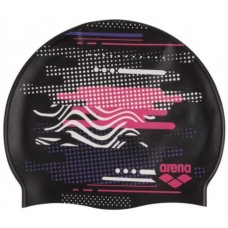 Шапка для плавання дитяча Arena Print JR чорний, код: 3468337514183