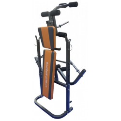 Лавка для жиму LiveUp Fitness Weight Bench 1450x1360x960 мм, чорний-сірий-помаранчевий, код: 6951376100143