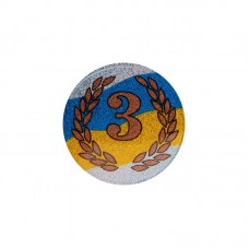 Наклейка (жетон 1шт) на медаль, кубок PlayGame 1 Місце d-35 мм бронзова, код: C-3217_B