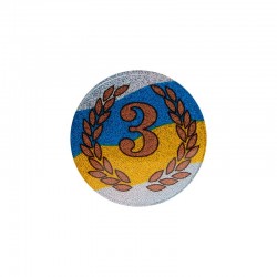 Наклейка (жетон 1шт) на медаль, кубок PlayGame 1 Місце d-35 мм бронзова, код: C-3217_B