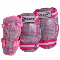 Комплект захисту Zelart Candy M (8-12 років) рожевий, код: SK-4678_MP