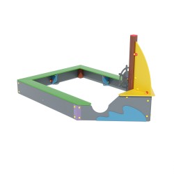 Пісочниця Miros “Човник” 3200х1900х1500 мм, код: DIO212