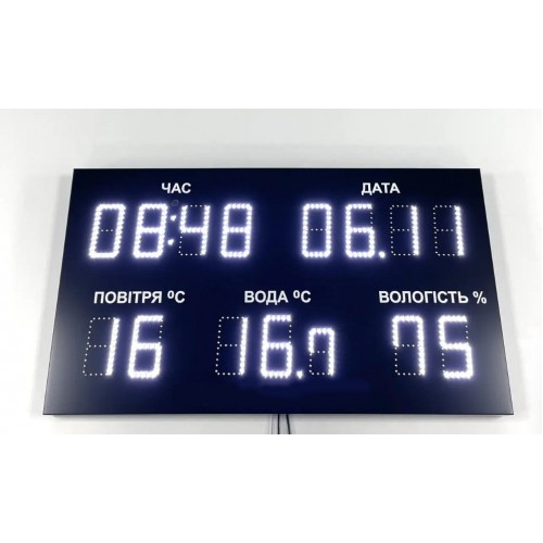 Метеостанція для басейну два термометра і вологомір LedPlay 900х500х50 мм, код: 07842-ST