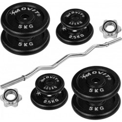 Штанга набірна Movit Profi 120 см, 35 кг, код: M-10089740-IN