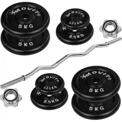 Штанга набірна Movit Profi 120 см, 35 кг, код: M-10089740-IN