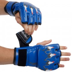 Рукавички для змішаних єдиноборств MMA Zelart S синій, код: BO-3207_SBL