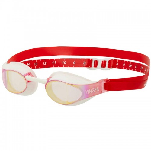 Окуляри для плавання дорослі райдужні лінзи Yingfa червоний, код: Y689AF-V_R