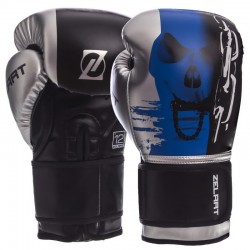 Рукавички боксерські Zelart PU 10 унцій, чорний-синій, код: BO-1315_10_BKBL-S52