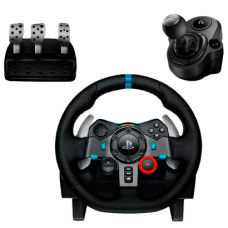Набор Руль Logitech PlayStation 4 Driving Force Racing Wheel G29 Black + Рычаг переключения передач Logitech PlayStation 4 Driving Force Shifter GP-007