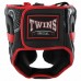 Шолом боксерський з повним захистом Twins PVC XL, чорний-червоний, код: BO-9481_XLR