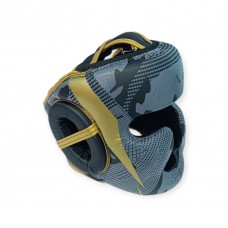 Шолом боксерський закритий з золотою блискавкою SNS HT-M1-M-Golden, розмір M, камуфляж, код: 28258-SNS