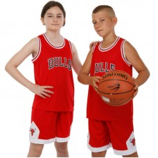 Форма баскетбольна дитяча NB-Sport L (8 років), 130-135см, червоний-білий, код: BA-9968_LRW