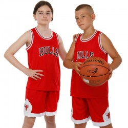 Форма баскетбольна дитяча NB-Sport L (8 років), 130-135см, червоний-білий, код: BA-9968_LRW