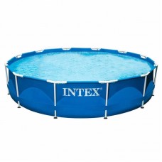 Круглий каркасний басейн Intex Metal Frame Pool, 3660x760 мм, код: 28210-IB