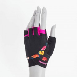 Рукавички для фітнесу MadMax MFG-770 Flower Power Gloves Black/Pink XS, код: MFG-770_XS