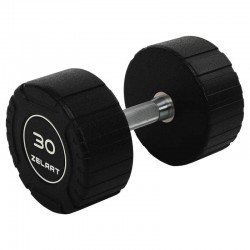 Гантель цільна професійна CPU покриття Zelart 1х30кг, чорний, код: TA-3111-30