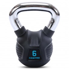 Гиря тренувальна цільна гумова з хромованою ручкою LiveUp 6кг, чорний, код: LP8043-6-S52 Гиря тренувальна цільна гумова з хромованою ручкою LiveUp 6кг, чорний, код: LP8043-6-S52