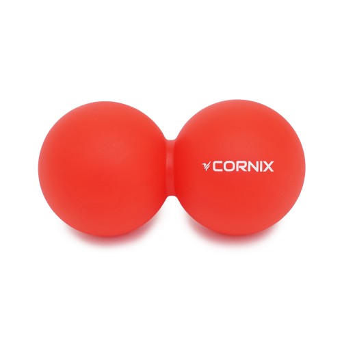 Масажний м"яч Cornix Lacrosse DuoBall 126х63 мм, червоний, код: XR-0112