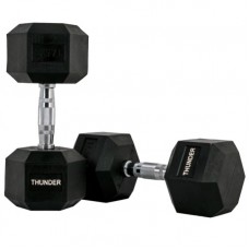 Гантель шестигранна Thunder 1х17,5 кг, код: HEXAGONAL-DUMBBELLS-17,5K-IN
