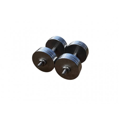 Гантелі металеві розбірні HardSport 2х20 кг, без покриття, код: HS50267 Гантелі металеві розбірні HardSport 2х20 кг, без покриття, код: HS50267