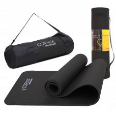 Килимок для йоги та фітнесу Cornix Black 183x61x1 cм, код: XR-0013