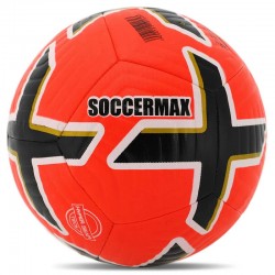 М"яч футбольний Soccermax Hybrid №5 PU, помаранчевий-чорний, код: FB-4362_OR